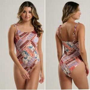 QUINT SOUL MECHELEN SHOULDER TIE ONE PIECE MEDIUM BNWT